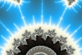 Mandelbrot fractal image Ice blue