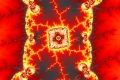 Mandelbrot fractal image ice on fire