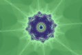 Mandelbrot fractal image Indigo star