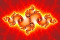 Mandelbrot fractal image julia in red