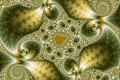 Mandelbrot fractal image Leaf and gold
