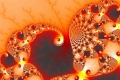 Mandelbrot fractal image orange