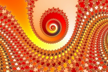 mandelbrot fractal image named Orange hollow