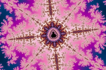 mandelbrot fractal image named Pink n Gold
