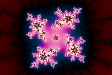 mandelbrot fractal image named Pink night