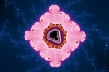 Mandelbrot fractal image pink square