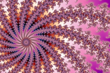 mandelbrot fractal image named PinkHoleSun