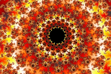 mandelbrot fractal image named predator eye