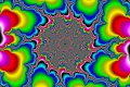 Mandelbrot fractal image rainbow frame