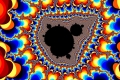 Mandelbrot fractal image rainbow hand