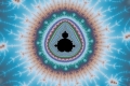 Mandelbrot fractal image Rainbow Snowflake