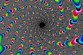 Mandelbrot fractal image rainbow spiral