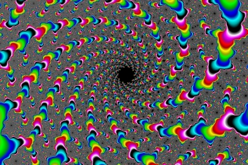 mandelbrot fractal image named rainbow spiral