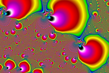mandelbrot fractal image named Rainbow Tornados