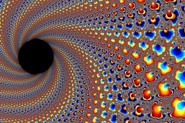 mandelbrot fractal image named Red-blue spiral 1