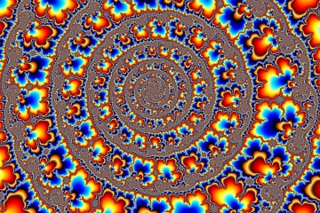 mandelbrot fractal image named Red-blue spiral I