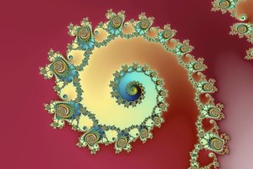 mandelbrot fractal image named Red carpet spiral
