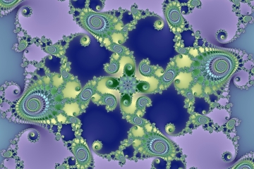 Mandelbrot fractal image named sea spirals by Orbulon mandelbrot fractal image named sea spirals