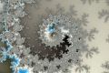 Mandelbrot fractal image Silver