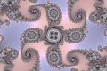 Mandelbrot fractal image Silver cross