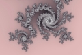 Mandelbrot fractal image Silvery