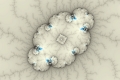 Mandelbrot fractal image Snow island