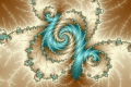 Mandelbrot fractal image spiral bound
