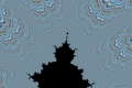 Mandelbrot fractal image torn