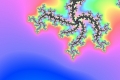 Mandelbrot fractal image touching blues
