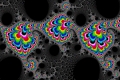 Mandelbrot fractal image Trio color
