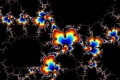 Mandelbrot fractal image Vista nocturna.