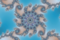 Mandelbrot fractal image Water blue