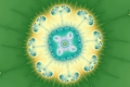 Mandelbrot fractal image yellow face