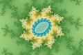Mandelbrot fractal image Yellow flower